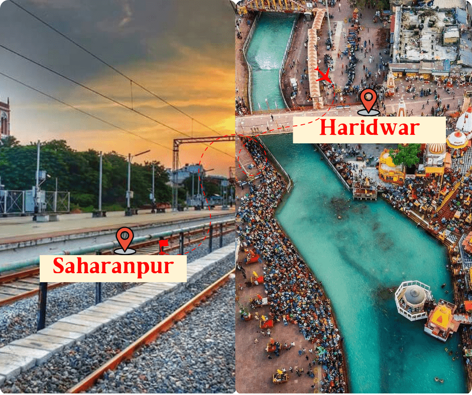 sharanpur to haridwar distance