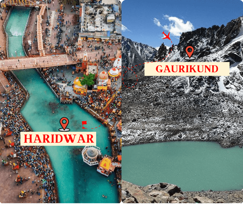 HARIDWAR TO GAURIKUND DISTANCE