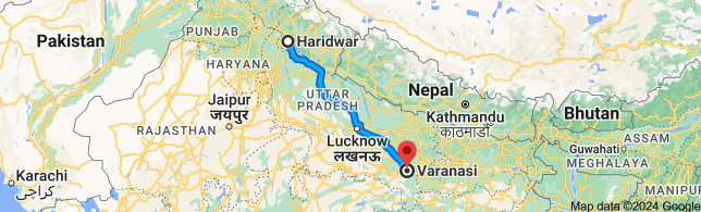 haridwar to varanasi distance