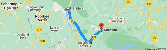 haridwar to kotdwar distance