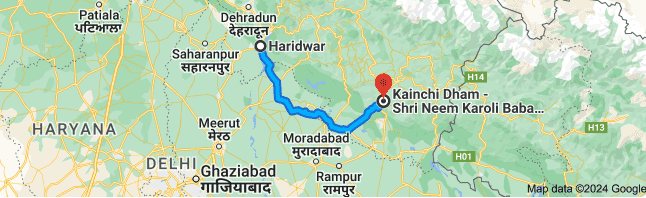 Haridwar to Kainchi Dham Distance