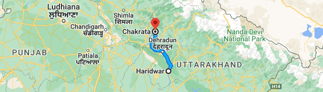 Haridwar to Chakrata Distance