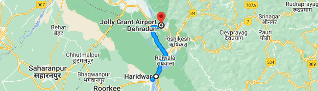 Haridwar to Dehradun Airport distance